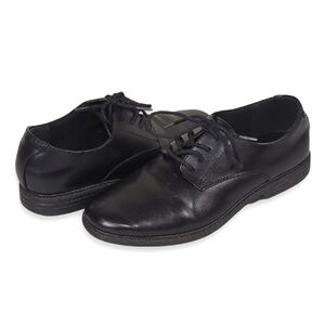 Hunters Bay Boys Dress Shoes Size 6 Black Faux Leather Oxfords Formal